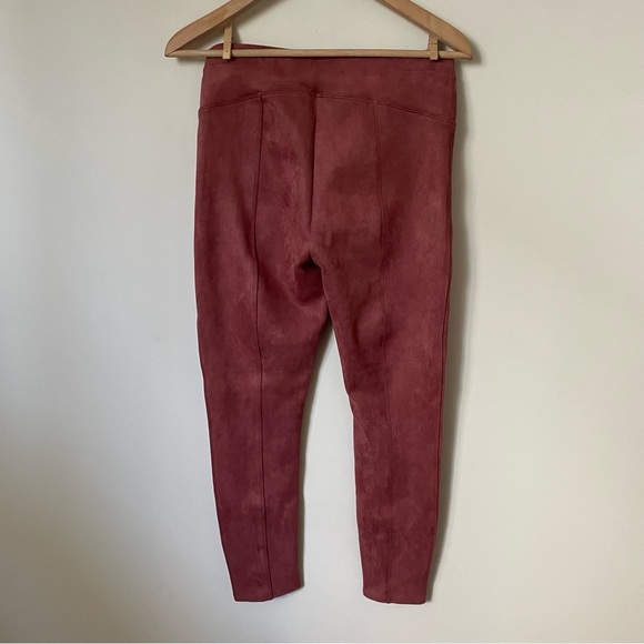 NEW Spanx Faux Suede Leggings Rich Rose Pink Petite Medium 20322Q NWT - Picture 9 of 11